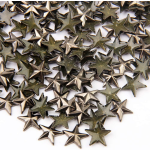 Bulk Wholesale 300pcs Gold 12x12mm Flatback Glue on Studs Hotfix Iron Stars-1/4\" Flatback Rhinestones 12x12mm Loose Rhinestones