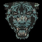 Blue Hot Fix Jaguar Iron On Rhinestone Bling Design Transfer