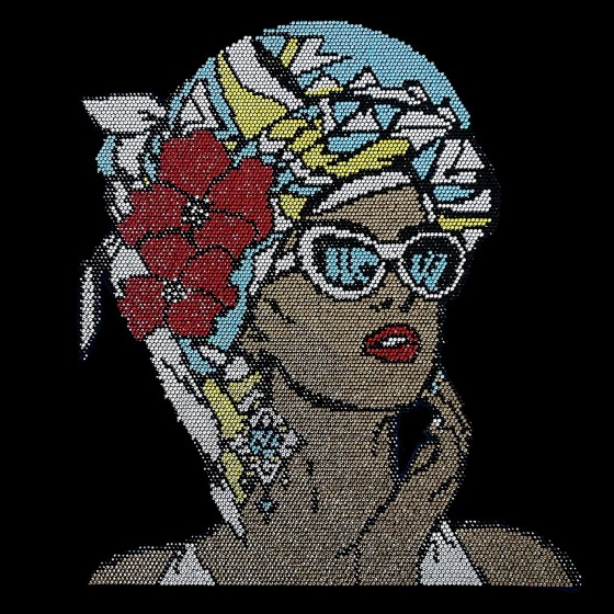 Cool Girl Iron On Rhinestone Heat Transfer Bling Design