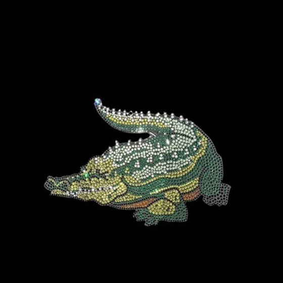 Alligator Rhinestone Iron On Hotfix Bling Design