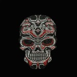 Crystal Skull Iron On Heat Transfer Bling Patch Design