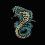 Big Cobra Snake Rhinestone Iron On Heat Transfer Bling Design
