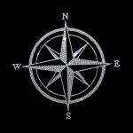 Crystal Compass Rhinestone Iron On Heat Transfer Bling Applique Design