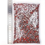 Wholesale Size Range 1mm 2mm 3mm 6mm 7mm 8mm 9mm 50000 Pieces Per Bag Resin Non-hot-fix Rhinestones Flat Back