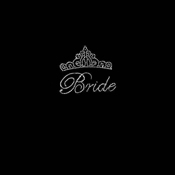 Bride Crown Rhinestone Iron On Heat Transfer Bling Design