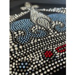 Blue Royal Crown Iron On Rhinestone Hot Fix Crystal Bling Applique Design
