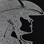 Cowgirl Western Girl Heat Transfer Iron On Hot Fix Rhinestone Bling Design Patch