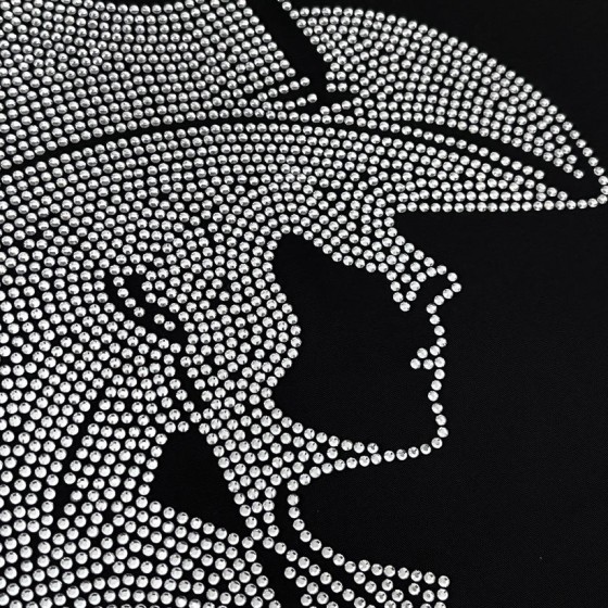 Cowgirl Western Girl Heat Transfer Iron On Hot Fix Rhinestone Bling Design Patch