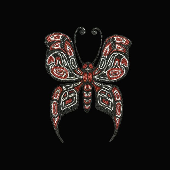Butterfly Iron On Hot Fix Crystal Rhinestone Bling Design