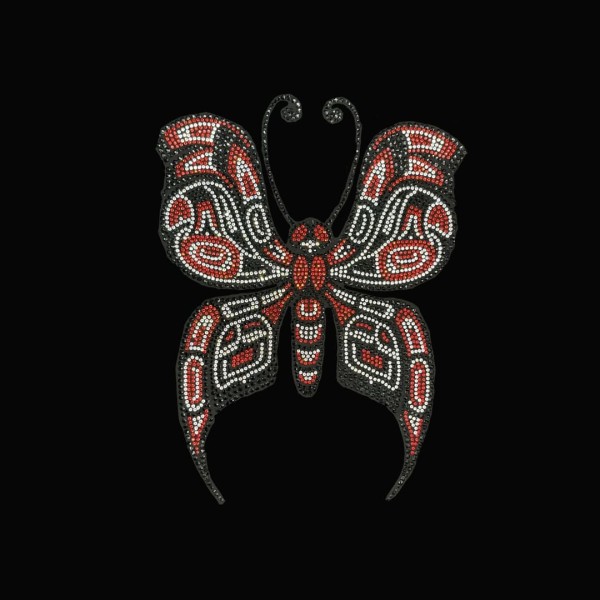Butterfly Iron On Hot Fix Crystal Rhinestone Bling Design