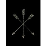 Clear Arrows Iron On Rhinestone Heat Transfer Bling Design
