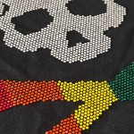 Cross Bones with Skull Iron On Heat Transfer Hot Fix Rhinestone Sparkle Patch