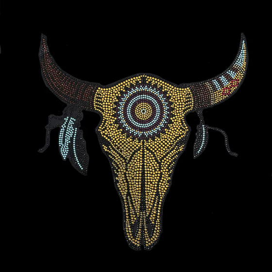 Buffalo Rhinestone Iron On Heat Transfer Bling Design
