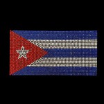 Cuban Flag Iron On Patch Hot Fix Rhinestone Heat Transfer Bling