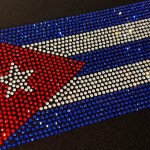 Cuban Flag Iron On Patch Hot Fix Rhinestone Heat Transfer Bling