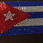 Cuban Flag Iron On Patch Hot Fix Rhinestone Heat Transfer Bling