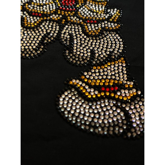Clown Iron On Hot Fix Rhinestone Transfer Bling Applique Cartoon Patch