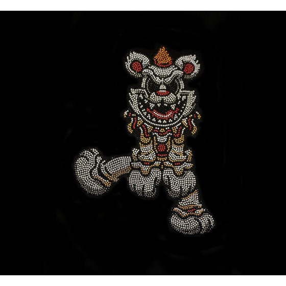 Clown Iron On Hot Fix Rhinestone Transfer Bling Applique Cartoon Patch