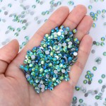 Ultra Precision 3mm Flat Silver Glass Loose Rhinestones 12 Facets Eco-Friendly Glue-On Technique OPL Nail Art Bags Garments