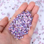 Ultra Precision 3mm Flat Silver Glass Loose Rhinestones 12 Facets Eco-Friendly Glue-On Technique OPL Nail Art Bags Garments
