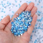 Ultra Precision 3mm Flat Silver Glass Loose Rhinestones 12 Facets Eco-Friendly Glue-On Technique OPL Nail Art Bags Garments