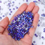 Ultra Precision 3mm Flat Silver Glass Loose Rhinestones 12 Facets Eco-Friendly Glue-On Technique OPL Nail Art Bags Garments