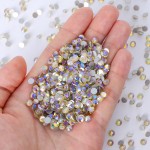 Ultra Precision 3mm Flat Silver Glass Loose Rhinestones 12 Facets Eco-Friendly Glue-On Technique OPL Nail Art Bags Garments