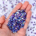 Ultra Precision 3mm Flat Silver Glass Loose Rhinestones 12 Facets Eco-Friendly Glue-On Technique OPL Nail Art Bags Garments