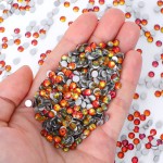 Ultra Precision 3mm Flat Silver Glass Loose Rhinestones 12 Facets Eco-Friendly Glue-On Technique OPL Nail Art Bags Garments