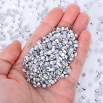 Ultra Precision 3mm Flat Silver Glass Loose Rhinestones 12 Facets Eco-Friendly Glue-On Technique OPL Nail Art Bags Garments