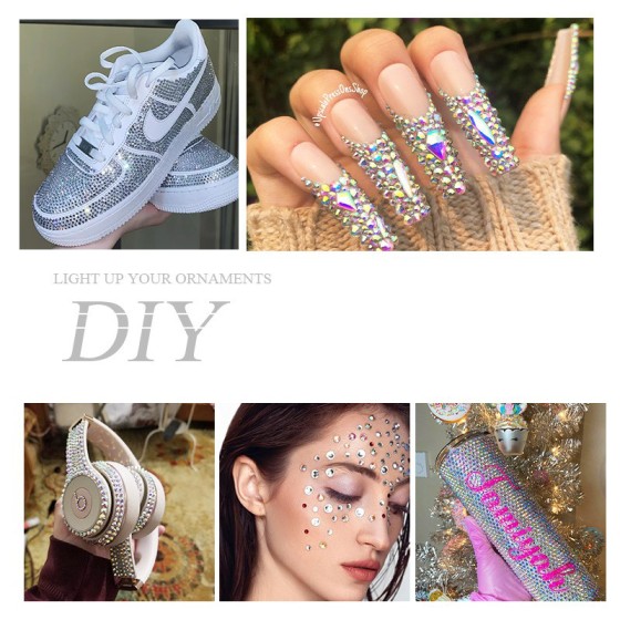 Ultra Precision 3mm Flat Silver Glass Loose Rhinestones 12 Facets Eco-Friendly Glue-On Technique OPL Nail Art Bags Garments