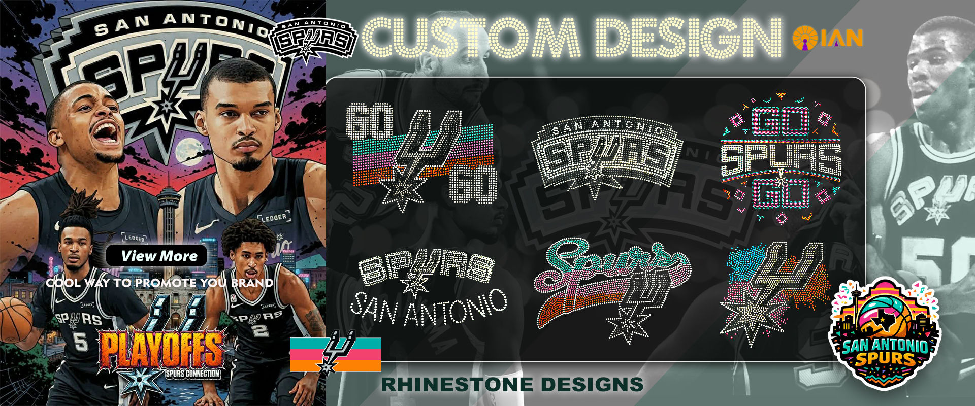 Hotfix rhinestone pattern